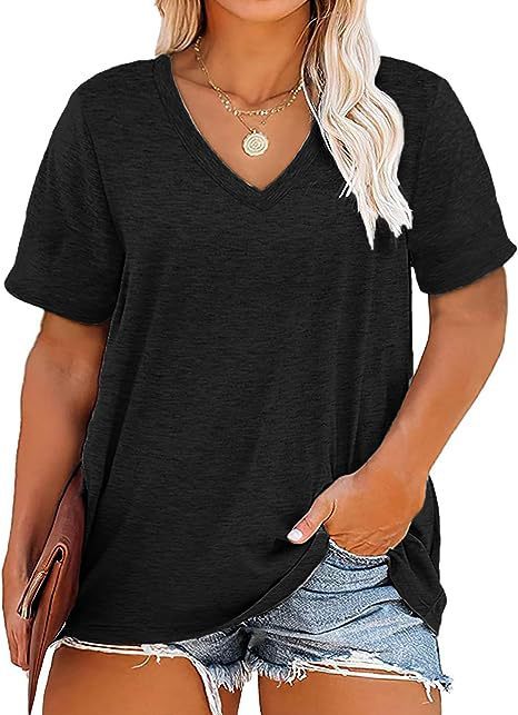 Simple Casual V-neck Short Sleeve