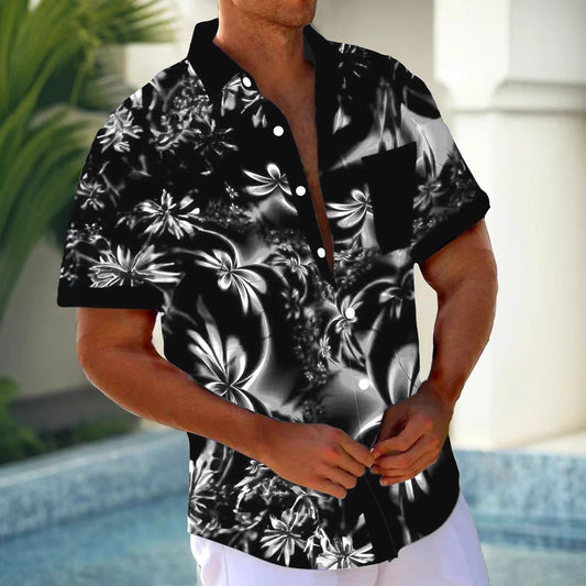 Printed Loose Men's Cardigan Summer