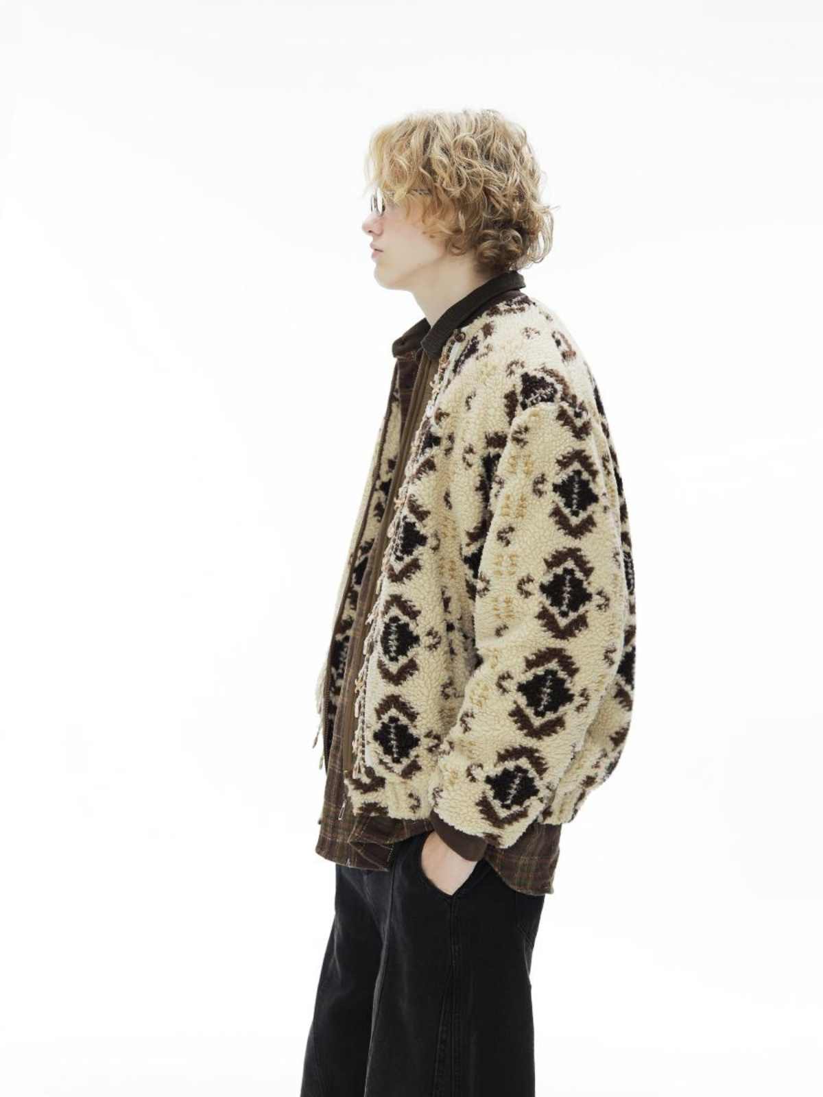 Men's Thick Lamb Wool Jacket With Added Fleece